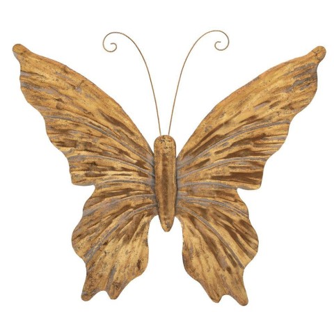 DECORAZIONE PARETE FARFALLA ORO 104X7X81,5CM